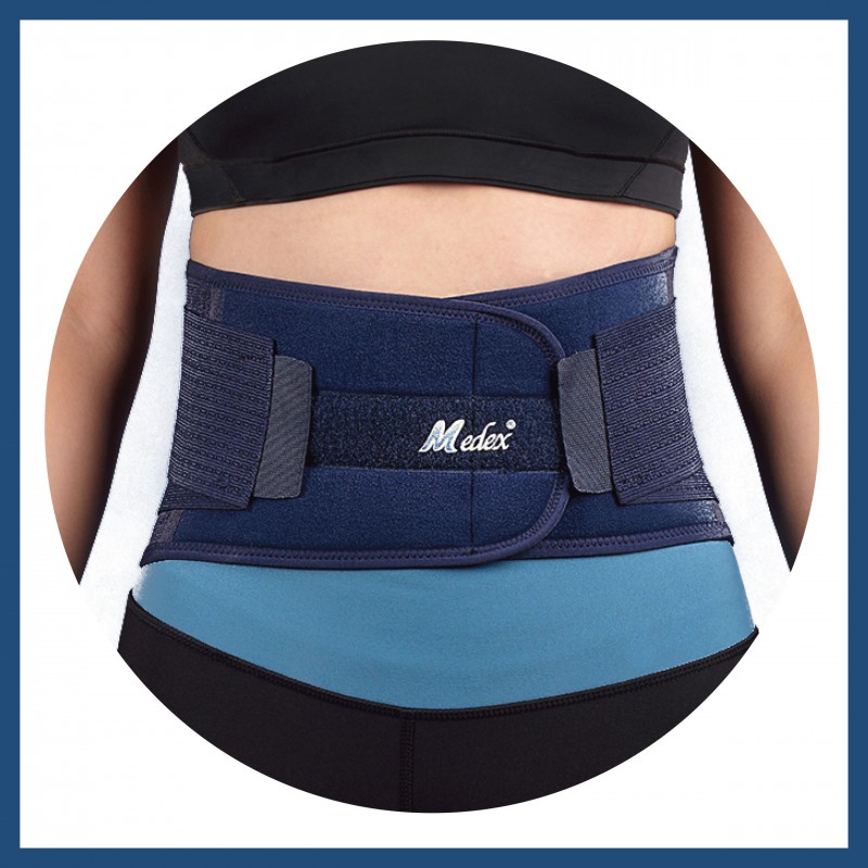 Medex Back Support 8" W/Alu. Stays (B28a) - Beige - Medium